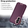thumbnail image 5 of Entronix Heavy Duty Shockproof Case Designed for Galaxy S24 FE, Triple Layer Full-Body Protection, Purple, 5 of 5