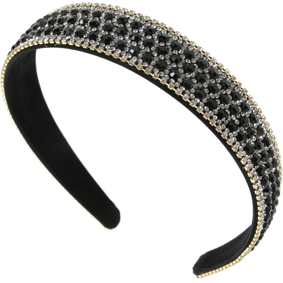 OUNONA Shiny Crystal Rhinestone Headband for Decor Safe Comfortable to Wear Pink