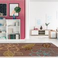 thumbnail image 2 of Linon Trio Espace Polyester 8'x10' Zone Rug en Brun, 2 of 3