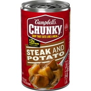 Campbell’s Chunky Soup, Ready to Serve Steak and Potato Soup, 18.8 oz Can