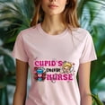 thumbnail image 5 of Cupid’s Favorite Nurse T-Shirt | Cute Valentine Graphic Tee for Nurses, Azalea, Size M, 5 of 6