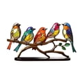 thumbnail image 1 of Wosthever Adornos de pájaros en rama decoración del hogar con estilo único Adornos de escritorio de pájaros en rama opción de regalo Decoración del hogar 5 pájaros, 1 of 6