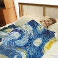 thumbnail image 4 of Vincent Van Gogh Blanket Starry Night Gifts for Women Kids Girl Dad Mom Halloween Christmas Birthday Valentines Father''s Day Presents for Father Men Art DecorPlush Throw 50"x60", 4 of 6