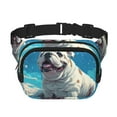 thumbnail image 1 of Balery Starry Sky Cloud Bulldog Mochila Cinturón para Mujeres y Hombres, Bolsa de Cintura Impermeable de Doble Capa con Correa, 1 of 9