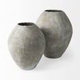 thumbnail image 3 of Kyros Natural Wash 28" Earthy Ceramic Oval Vase, 3 of 5