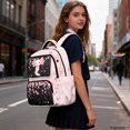 thumbnail image 7 of HELLHERO Pink Floral Sparkle Print Bookbags with Lightweight Durable Zaino per ragazze, Breathable 17 Inch School Bag for Travel Middle School Back to School, 7 of 7