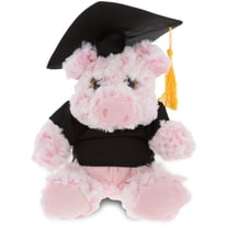 DolliBu Sitting Pig Graduation Plush Toy - Soft Graduation Stuffed Animal Dress Up with Gown & Cap with Tassel Outfit - Cute Congratulatory Graduation Gift - 9 Inches