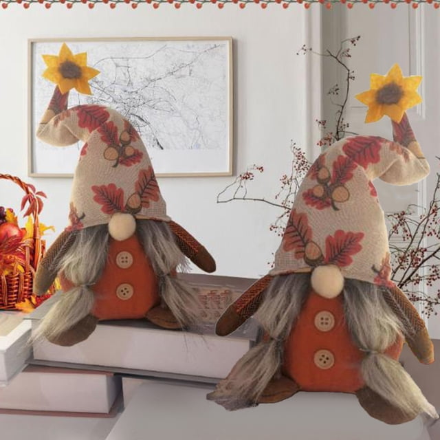 2pcs Thanks Giving Day Graduation Gnomes Plush Pencil Style School Gift For Appreciate Teacher Classmate Dolls For Office Table Decoraction