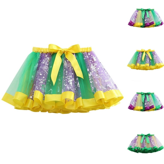 Miluxas Dress Up Tutu for Girls Princess Tutu Skirts for Kids Tulle Ballet Skirts Yellow 3 Years