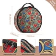 thumbnail image 3 of BZSMCE Makeup Bag Large Travel Cosmetic Bag with Adjustable Dividers Fashion Lush Love Blooms Printed, 3 of 7