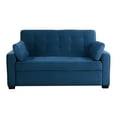 thumbnail image 2 of Serta Monroe Modern Convertible Sofa with Queen Size Sleeper, Navy Blue Woven Fabric, 2 of 18