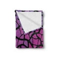 thumbnail image 2 of Abstract Soft Flannel Fleece Blanket, Graphic Stained-Glass Style Mosaic Pattern in Purple and Pink Shades, Cozy Plush for Indoor and Outdoor Use, 60" x 80", Violet Magenta and Black, by Ambesonne, 2 of 5