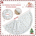 thumbnail image 6 of Tekcoo Christmas Tree Skirt White, 36 Inch Faux Fur Xmas Tree Skirt Christmas Decorations for Christmas Indoort Holiday Party Home Decor with Gold Feather, White, 6 of 7