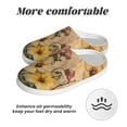 thumbnail image 6 of Fotbe Vintage Floral Butterfly Collage Pattern Women's Fuzzy Curly Fur Memory Foam Loafer Slippers Indoor Outdoor Slippers Winter Home Shoes-44/45, 6 of 7