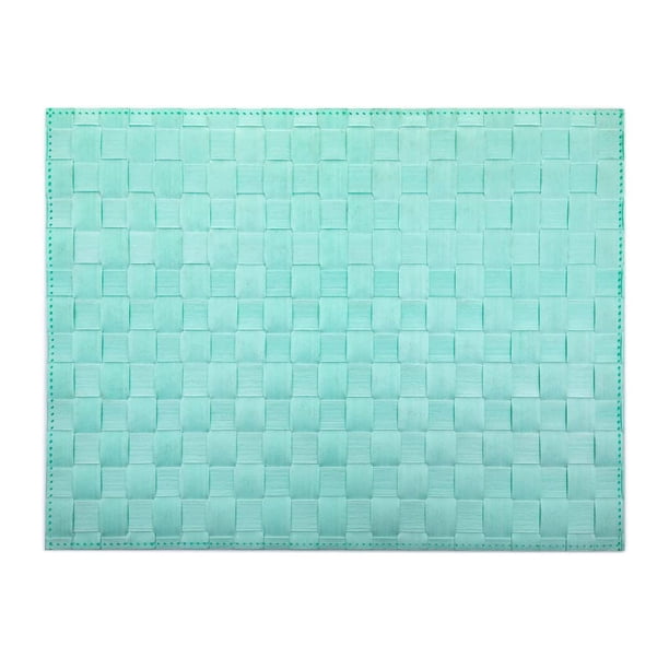 Individual Rectangular Saleen Verde Pastel Sintético