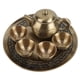 thumbnail image 1 of Juego de tetera de 6 uds., diseño de orquídeas de latón, delicado juego de tazas de té Vintage para sala de estar y oficina, 1 of 5