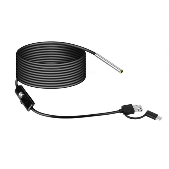 Industrial Endoscope Borescope Inspection Camera Built-in 8pcs LEDs 8mm Lens IP67 Waterproof USB Endoscope(2m Soft Wire)