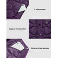 thumbnail image 6 of Little Donkey Andy Women's Quilted Jacket Lightweight Warm Winter Puffer Jackets Long Sleeve Padded Coats Outwear With 6 Pockets Purple, Medium, 6 of 7