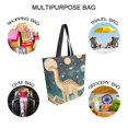 thumbnail image 7 of FORMRS Womens Canvas Tote Bag with Zipper Inner Pocket Shoulder Handbag, Dinosaur at Night, 7 of 7