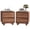2 drawer set of 2-Walnut, variant on YOCWO 2 Drawer Nightstand for Bedroom, Mid Century Bedside Table with Arc Edge and Round Leg, Wood Storage Chest of Drawer Organizer for Bedroom Living Room Hallway Closet, Green