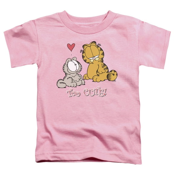 Trevco GAR127-TT-1 Garfield Too Cute Short Sleeve Toddler T-Shirt, Pink - Small 2T
