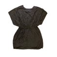 thumbnail image 2 of Land's End Women's Sheer Oversized Cinched Waist Swim Cover Up Dress (Black, XS/S), 2 of 3