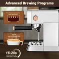thumbnail image 3 of Mecity 20 Bar Semi-Automatic Espresso Machine with Steam Wand, Brushed Stainless Steel, 3 of 8
