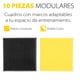 thumbnail image 4 of Piso Protector De Gimnasio Altera PG-NEAM Tatami Patron T C/10 Pz De 104.5 x 104.5 Cm Color Negro-Amarillo, 4 of 4