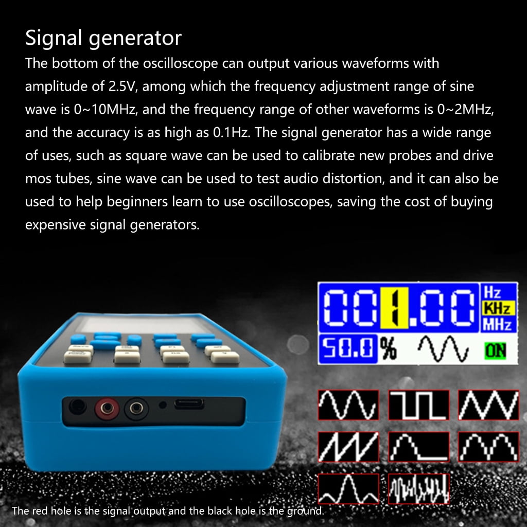 Digital Oscilloscope 120M Bandwidth 500MSa/s Sampling Rate Waveform Generator