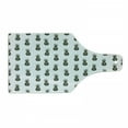 thumbnail image 1 of Tropical Cutting Board, Hand Drawn Sketch Illustration of Pineapples on Off-white Background, Tempered Glass Cutting and Serving Board, Wine Bottle Shape, Charcoal Grey and Ivory, by Ambesonne, 1 of 1