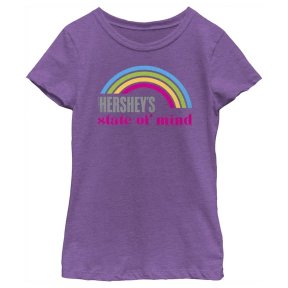 Girl's HERSHEY'S State of Mind Rainbow Graphic Tee Purple Berry Small