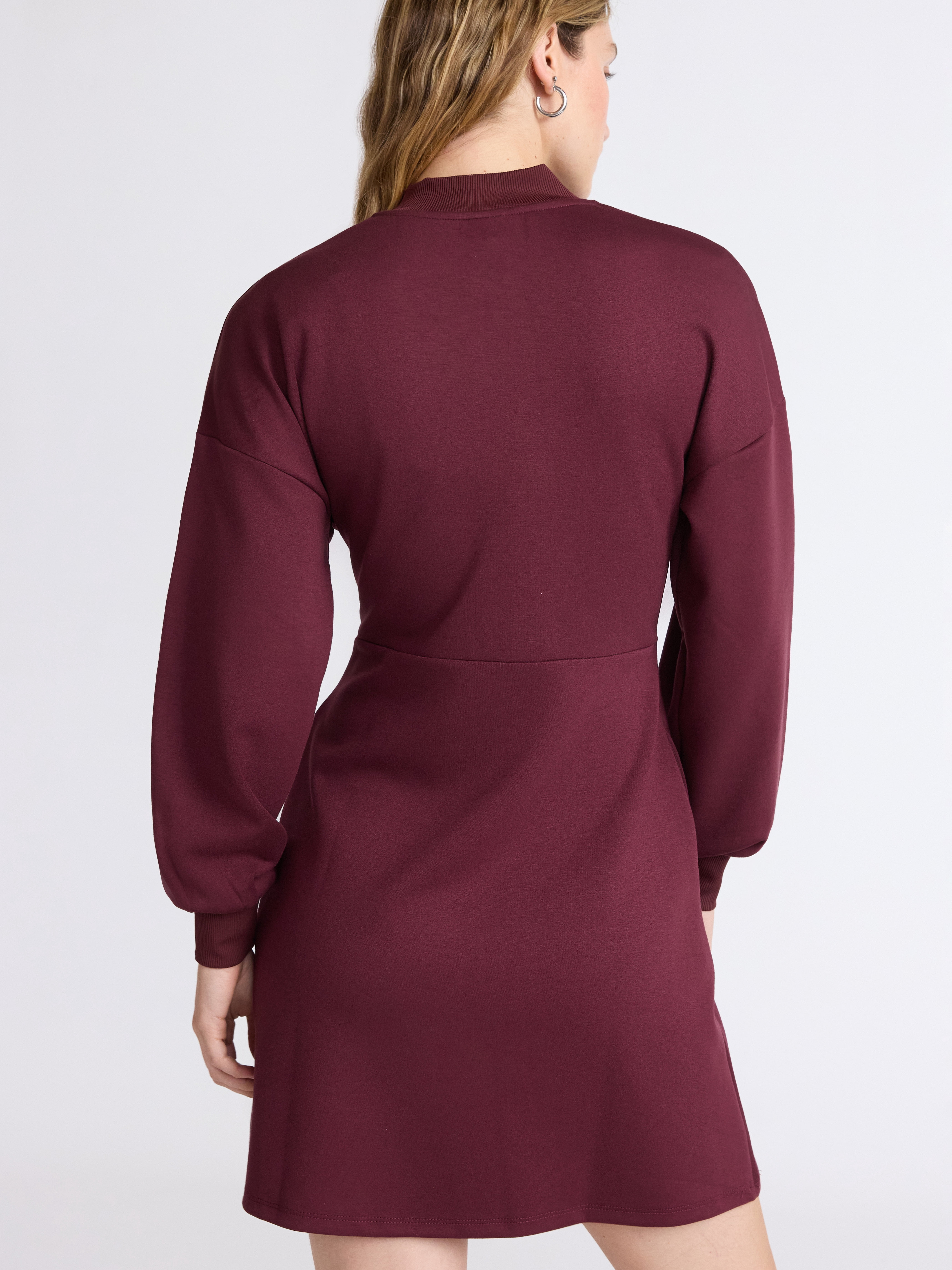 Scoop Women's and Women's Plus New Scubaknit Zip Front Mini Dress, Sizes XS-4X