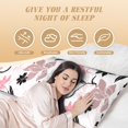 thumbnail image 4 of Picia Lilies Flowers Body Pillow Cover - Super Soft Microfiber 20x54 Body Pillow Case - Envelope Closure, Wrinkle, Stain Resistant Body Pillow Cover,Elegant Bedding, 4 of 8