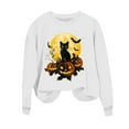 thumbnail image 5 of Kaliqueen Halloween Sweatshirts for Women Spooky Season Funny Long Sleeve Graphic Crewneck Pullover Tops Loose Fit Holiday Outfits with Multi Print, 5 of 6