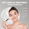 thumbnail image 2 of Veil Primer Powder with Kabuki Brush – Mineral Makeup Setting & Mattifying Loose Powder for Combination, Oily, and Sensitive Skin, 2pc Set, 2 of 9