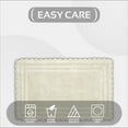 thumbnail image 4 of Better Trends 24" x 40" Bathroom Rug – 100% Cotton, Extra Soft Tufted Reversible Bath Mat, Water-Absorbent, Machine Washable (Ivory) Lilly Crochet Collection, 4 of 7