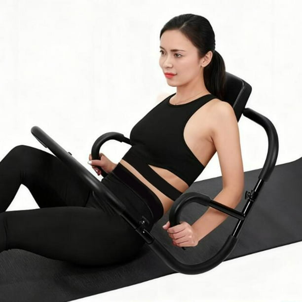Máquina Abdominal Equipo Entrenamiento Abdominal Rodillo Ejercitador Abdominal Cruncher Portátil Material Metálico Funcional Adecuado para Hombres