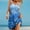 Blue, variant on Summer Dresses for Women Sleeveless Striped Print Hem Print Loose Beach Dress