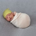 thumbnail image 5 of Zufioo Yellow Checkboard Baby Beanie Hats Soft Knotted Caps for Infant Baby Girls Boys Caps 0-6 Months, 5 of 5