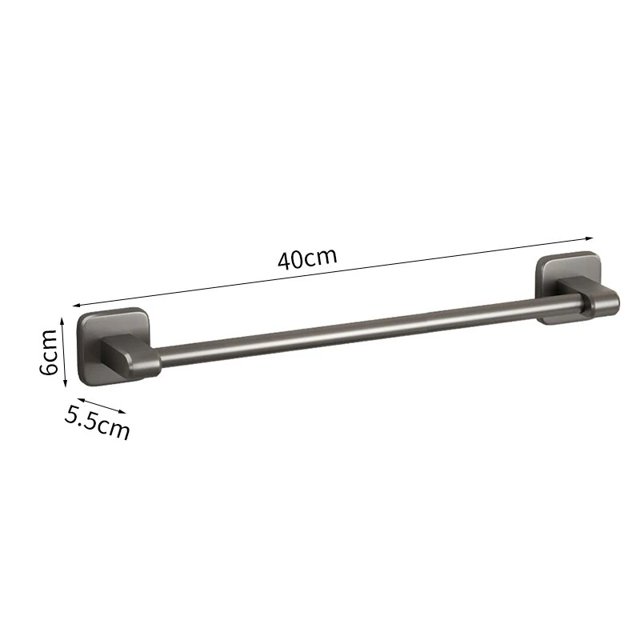 Estantes de toalla autoadhesivos, soporte de toalla, espacio de aluminio, sin perforación, organizadores de toallas de baño, barra de toalla de mano para Baño