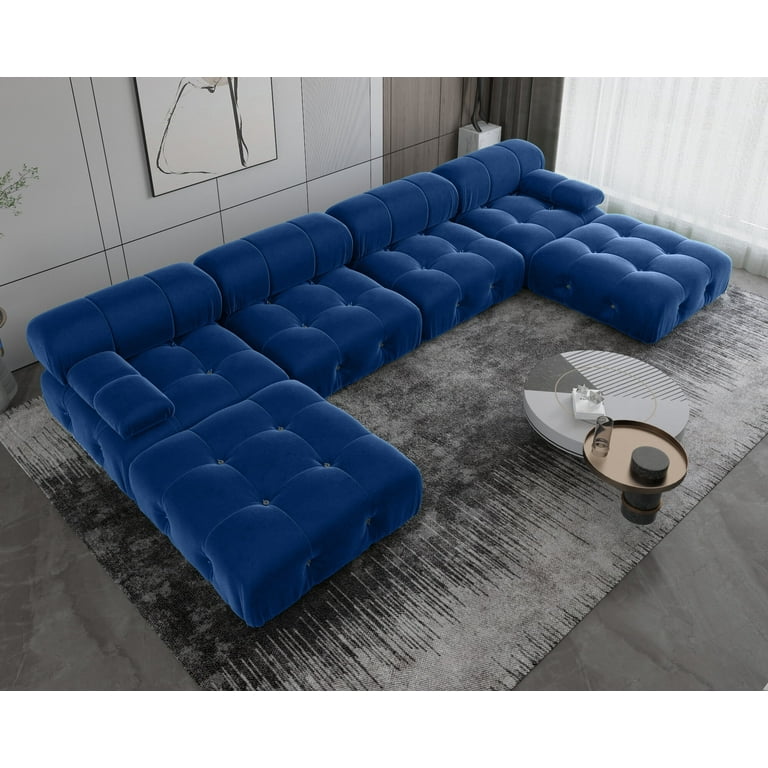 Sodrens Sectional Sofa,U-Shaped Modular Couch with Ottomans,Modern