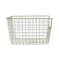 thumbnail image 4 of Spectrum Diversified Scoop Steel Wire Stackable Storage Basket for Kitchen, Pantry, Closet and Garage, Medium, Satin Nickel, 4 of 7