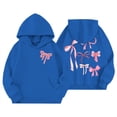 thumbnail image 3 of CAIXIA Cute Graphic Hoodies for Girls Cotton Hooded Sweatshirts Cute Long Sleeve Kids Clothes Color Block Back To School Cute Pullovers Tops with Pocket, 3 of 4