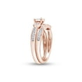 thumbnail image 4 of 1/10 CT Round Cut Natural White Diamond Bridal Ring Set For Women In 14K Rose Gold Plated 925 Sterling Silver (Color: I-J, Clarity: I2-I3, 0.10 Cttw) -5.5, 4 of 6