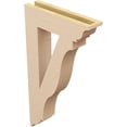 thumbnail image 5 of Ekena Millwork 3 1/2"W x 16"D x 28"H Funston Traditional Rough Cedar Woodgrain TimberThane Bracket, Primed Tan, 5 of 6