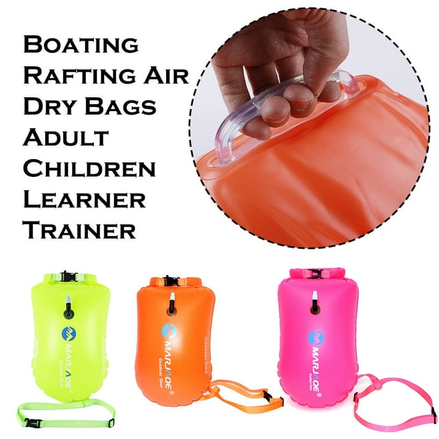 Xingzhi Swimming Bag PVC Inflatable Waterproof Buoy with Belt Gadget Pouch Aid Improving Tool Training Boating Dry Bags Children Yellow