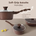 thumbnail image 5 of SENSARTE 10-Piece Granite Pots and Pans Set, Toffee Brown Induction Nonstick Cookware Set, Healthy Kitchen Cooking Sets with Stay-Cool Handles, Dishwasher & Oven Safe, Stackable, 5 of 7