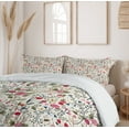 thumbnail image 6 of Ambesonne Floral Duvet Cover Sets, Birds Roses Polka Dots, 2-King, Multicolor, 6 of 7