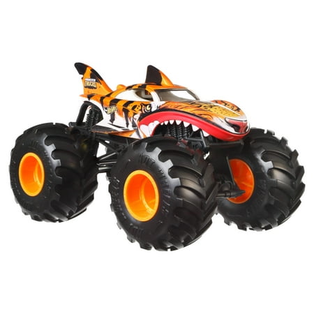 Hot Wheels Monster Trucks, Oversized Monster Truck, 1:24 Scale Die-Cast Toy Truck with Giant Wheels and Cool Designs
