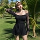 thumbnail image 1 of Traje de baño de una pieza para mujer, estilo falda, talla grande, que cubre el vientre, adelgazante, conservador, sexy, que cubre la carne, traje de baño de una pieza, traje de baño de, 1 of 5